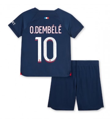 Paris Saint-Germain Ousmane Dembele #10 Hemmakläder Barn 2023-24 Kortärmad (+ Korta byxor)